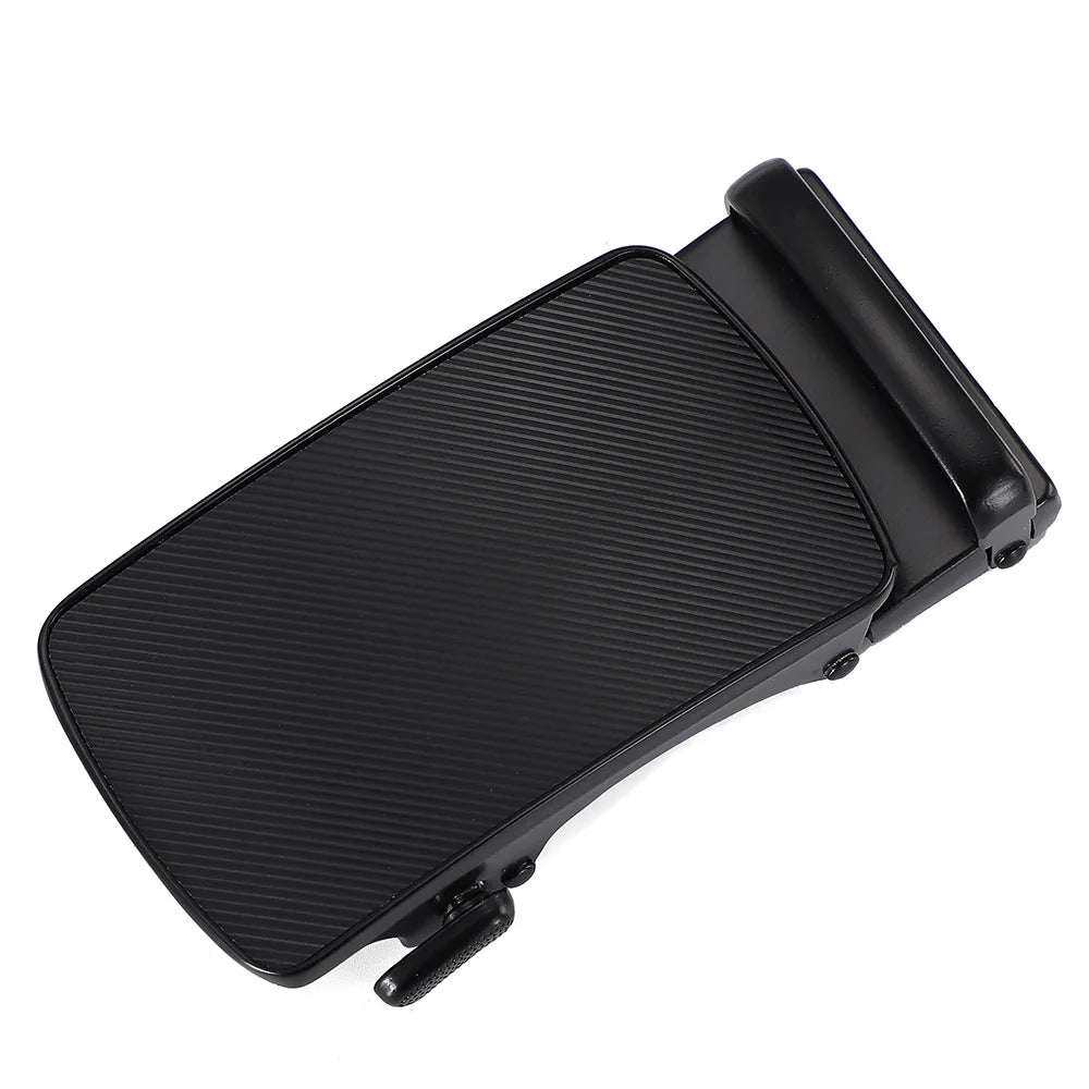 Hulløst skinnbelte - Strukturert sort spenne