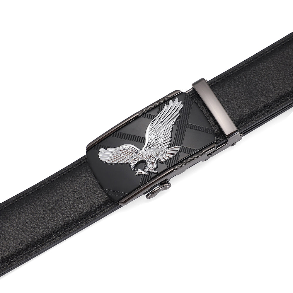 Hulløst skinnbelte - Heldekkende spenne med Sølvørn