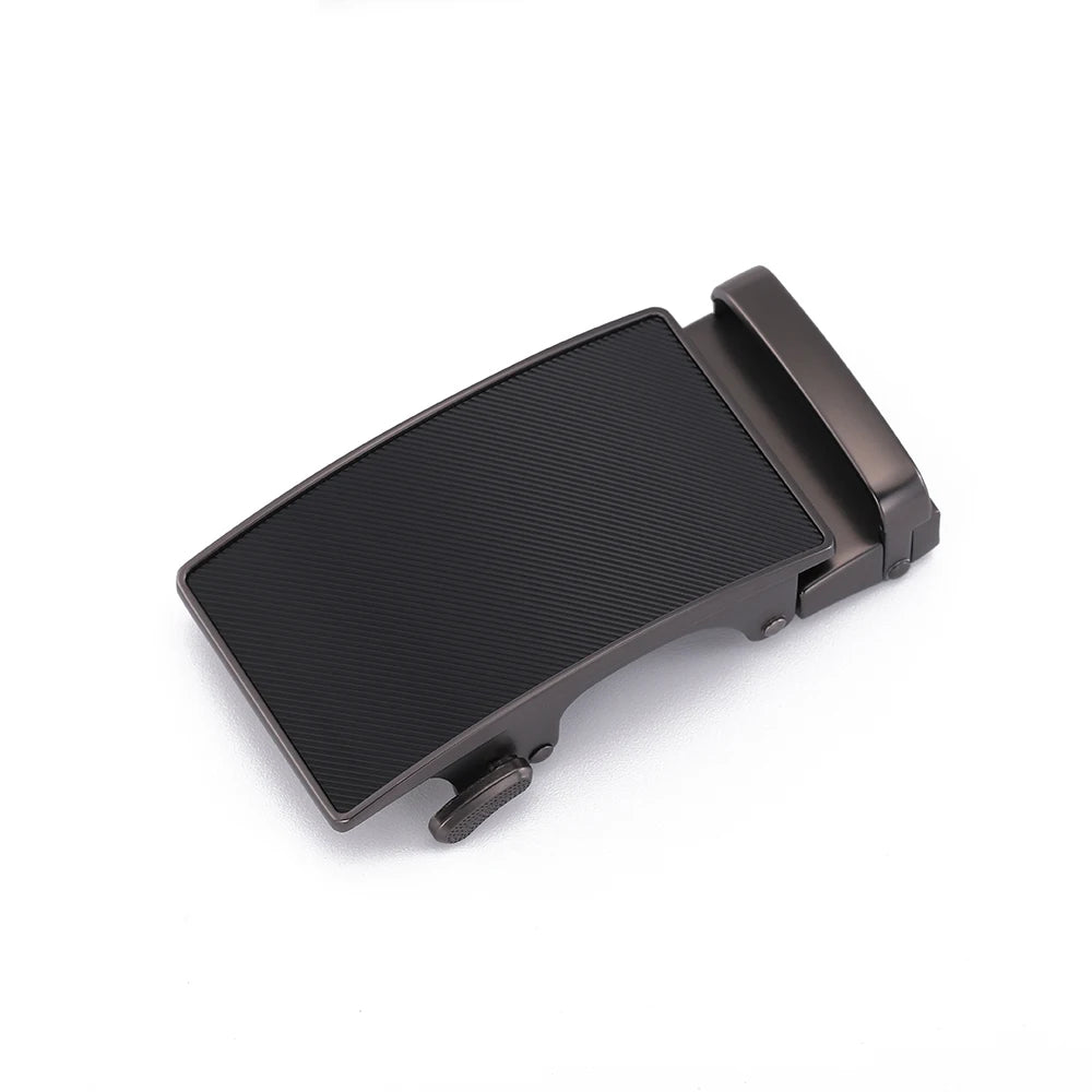 Hulløst skinnbelte med heldekkende sort spenne