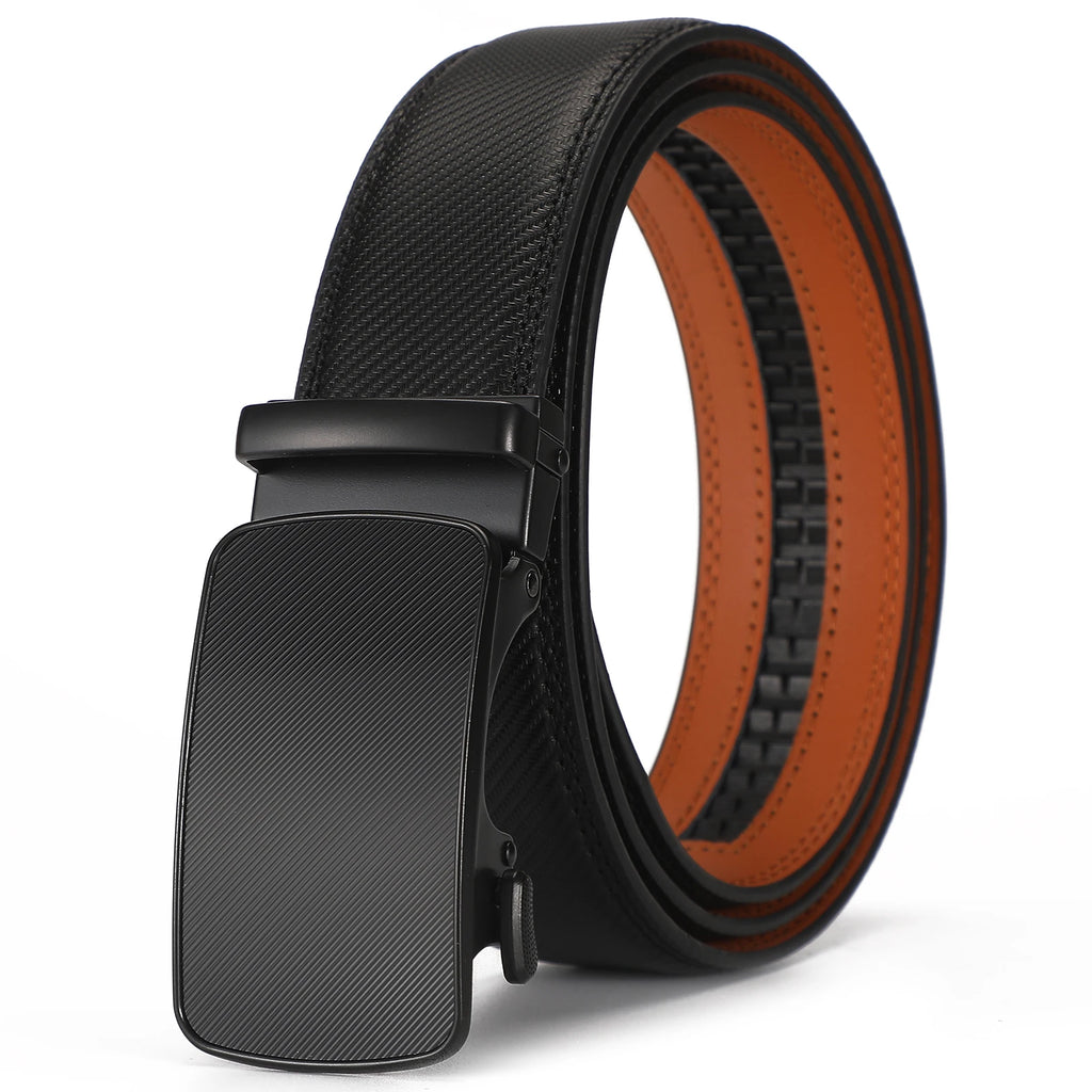 Hulløst skinnbelte - Strukturert sort spenne