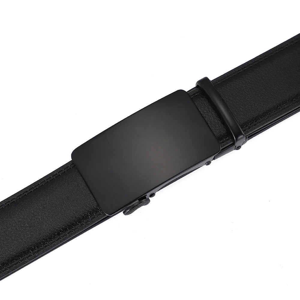 Hulløst skinnbelte - Elegant svart spenne