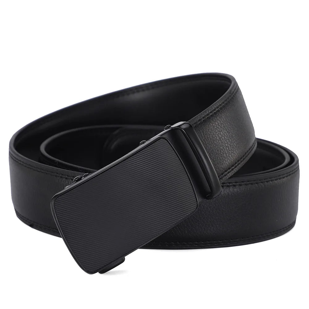 Hulløst skinnbelte - Strukturert sort spenne