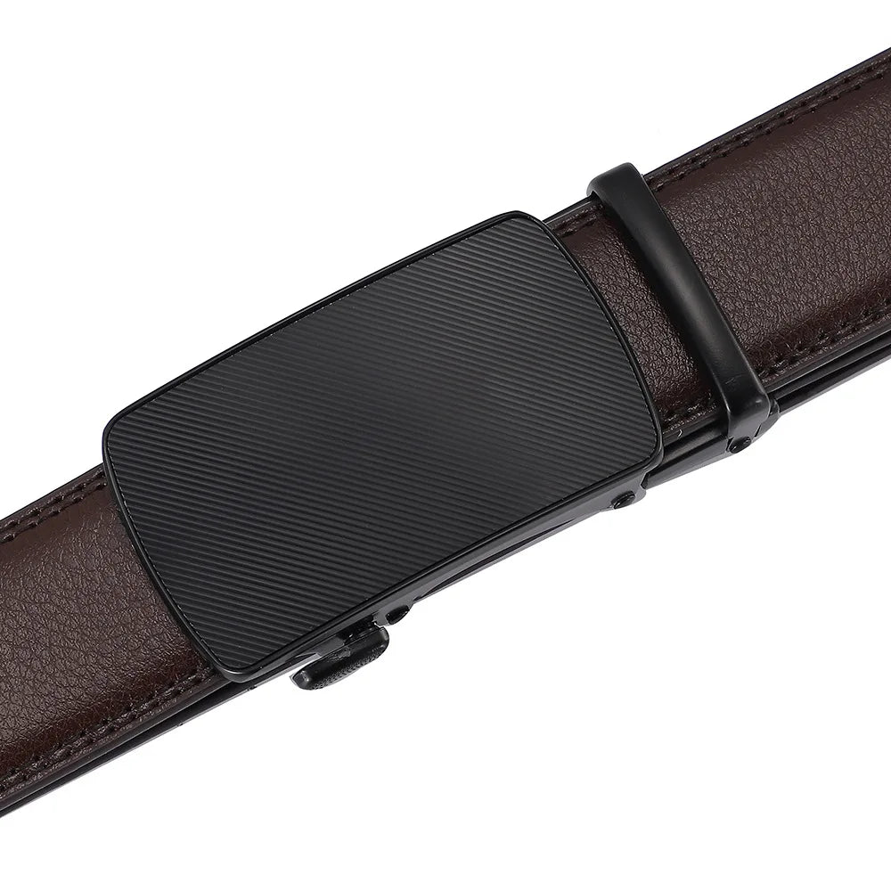 Hulløst skinnbelte - Strukturert sort spenne