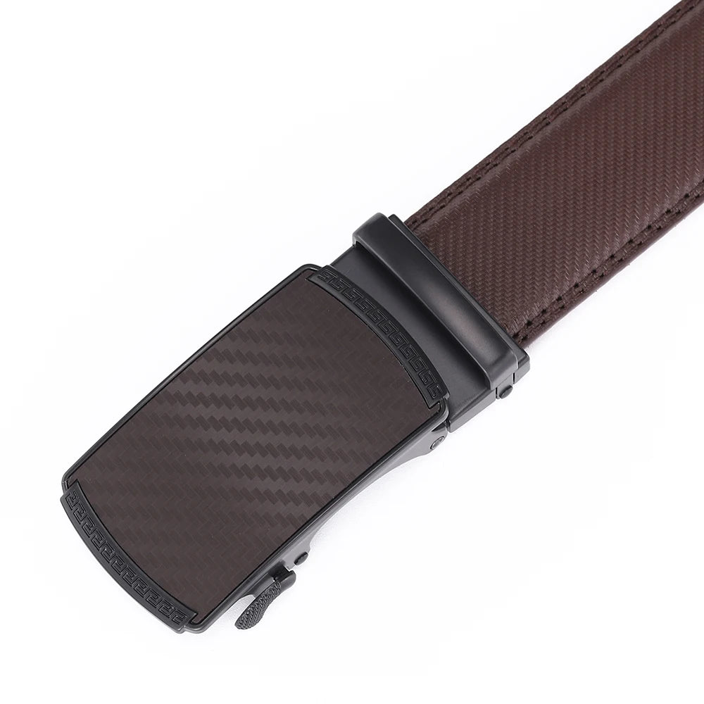 Hulløst skinnbelte med saffiano mønster - Solid