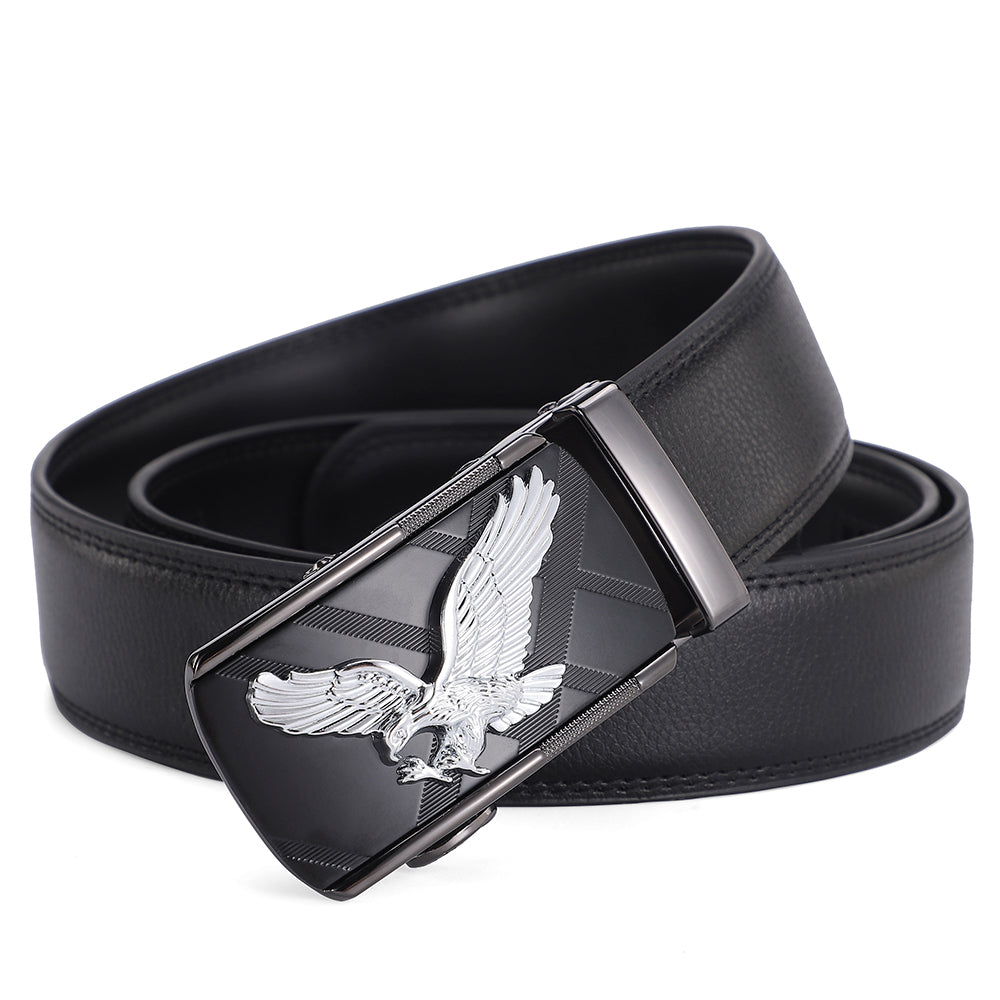 Hulløst skinnbelte - Heldekkende spenne med Sølvørn