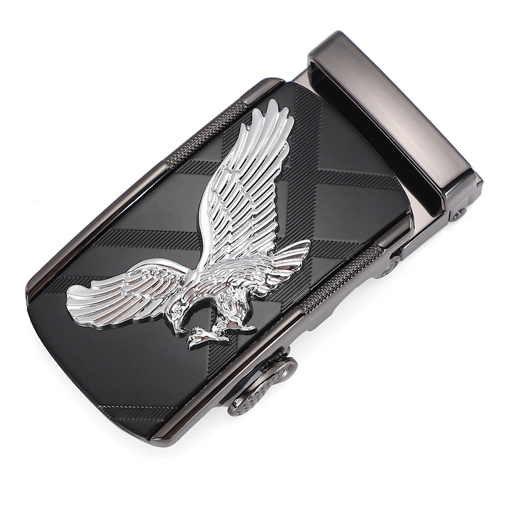 Hulløst skinnbelte - Heldekkende spenne med Sølvørn