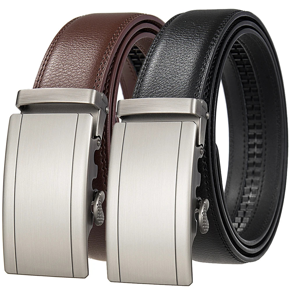 Hulløst skinnbelte med børstet metallspenne - Tidløs eleganse