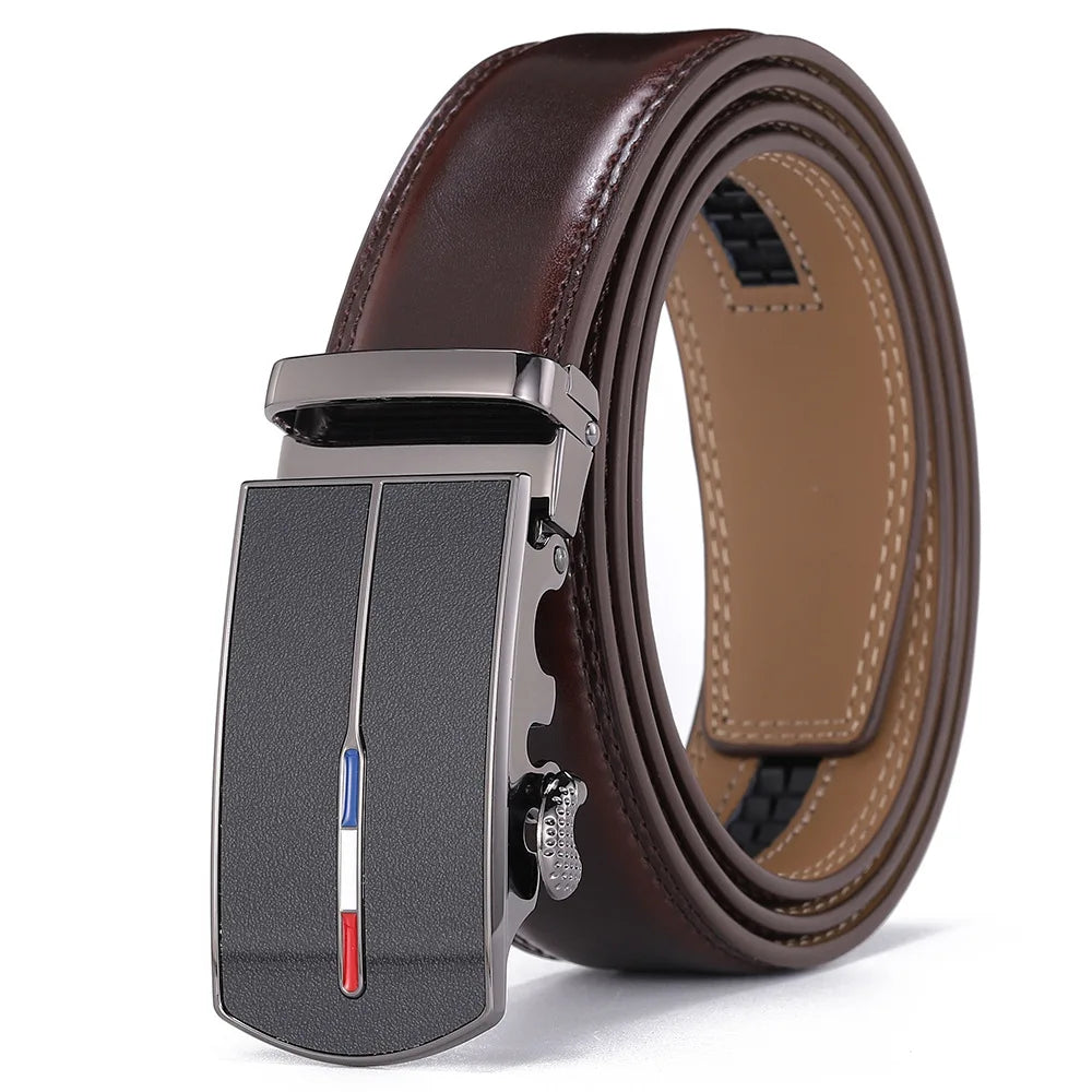 Skinnbelte uten hull med metallspenne - Elegant