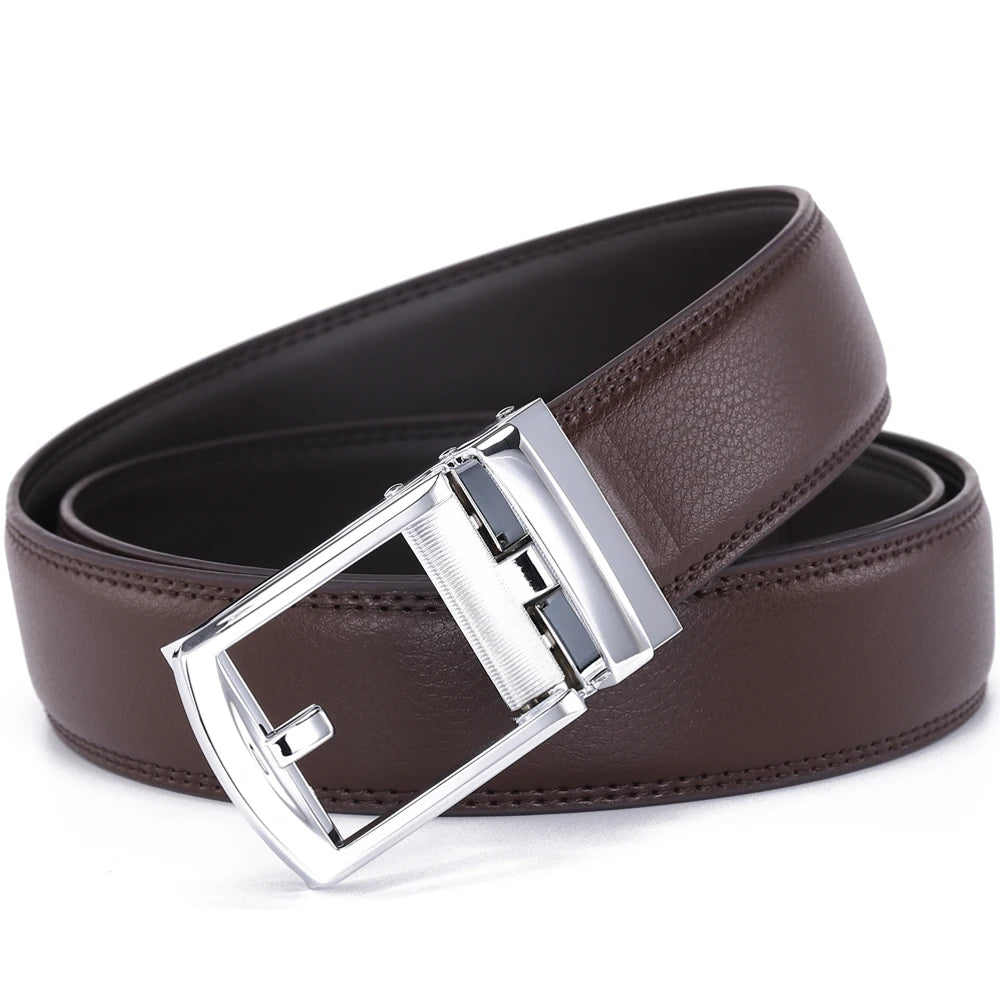 Hulløst skinnbelte med spenne i gull eller sølv